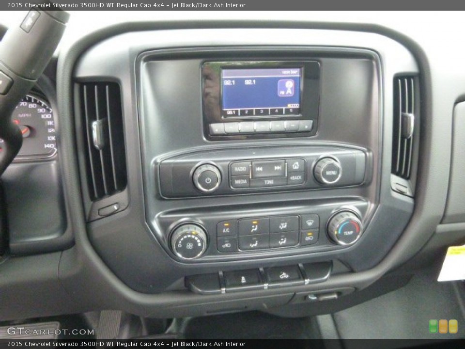 Jet Black/Dark Ash Interior Controls for the 2015 Chevrolet Silverado 3500HD WT Regular Cab 4x4 #97212949