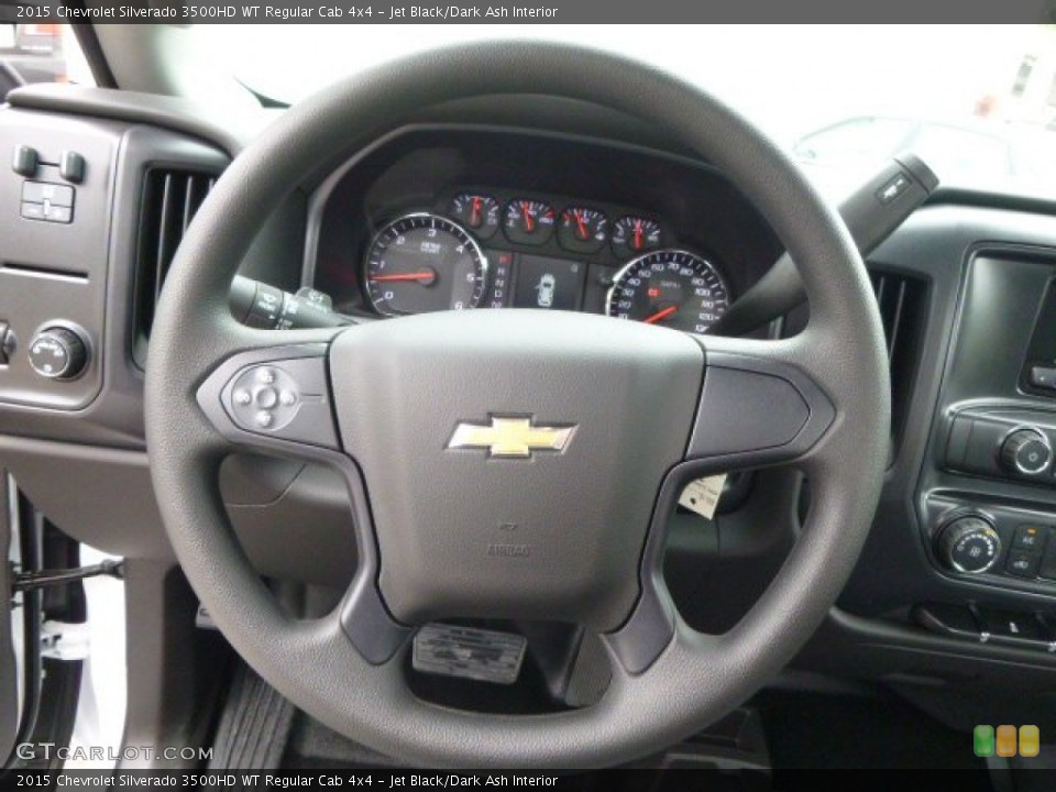 Jet Black/Dark Ash Interior Steering Wheel for the 2015 Chevrolet Silverado 3500HD WT Regular Cab 4x4 #97212988