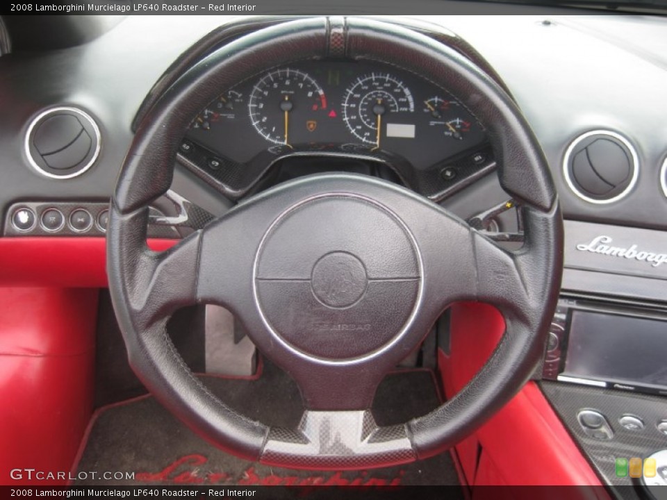 Red Interior Steering Wheel for the 2008 Lamborghini Murcielago LP640 Roadster #97216858