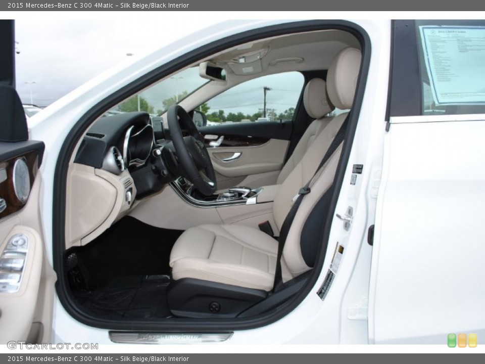 Silk Beige/Black Interior Photo for the 2015 Mercedes-Benz C 300 4Matic #97218721