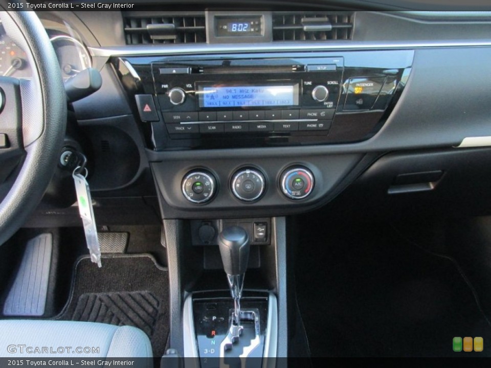 Steel Gray Interior Controls For The 2015 Toyota Corolla L