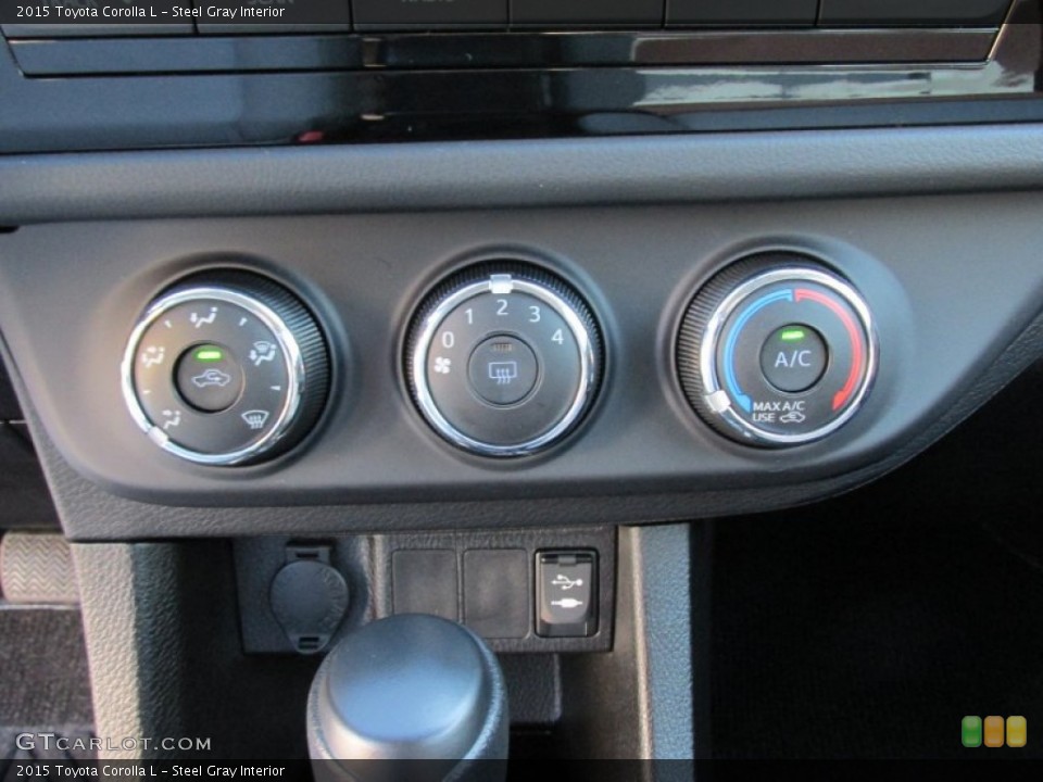 Steel Gray Interior Controls for the 2015 Toyota Corolla L #97227436