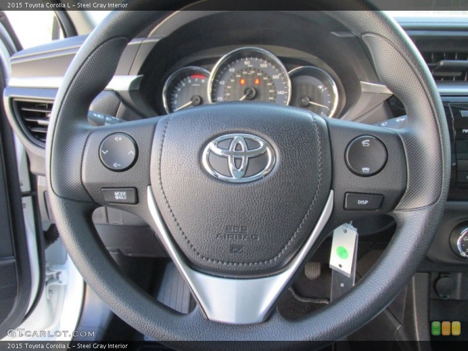 Steel Gray Interior Steering Wheel for the 2015 Toyota Corolla L #97227448