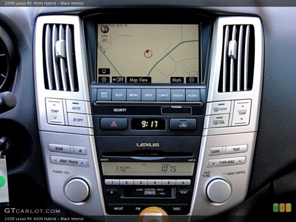 Black Interior Controls for the 2008 Lexus RX 400h Hybrid #97231306