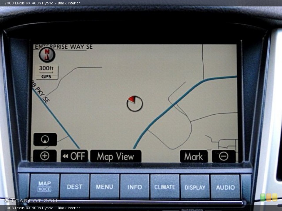 Black Interior Navigation for the 2008 Lexus RX 400h Hybrid #97231426