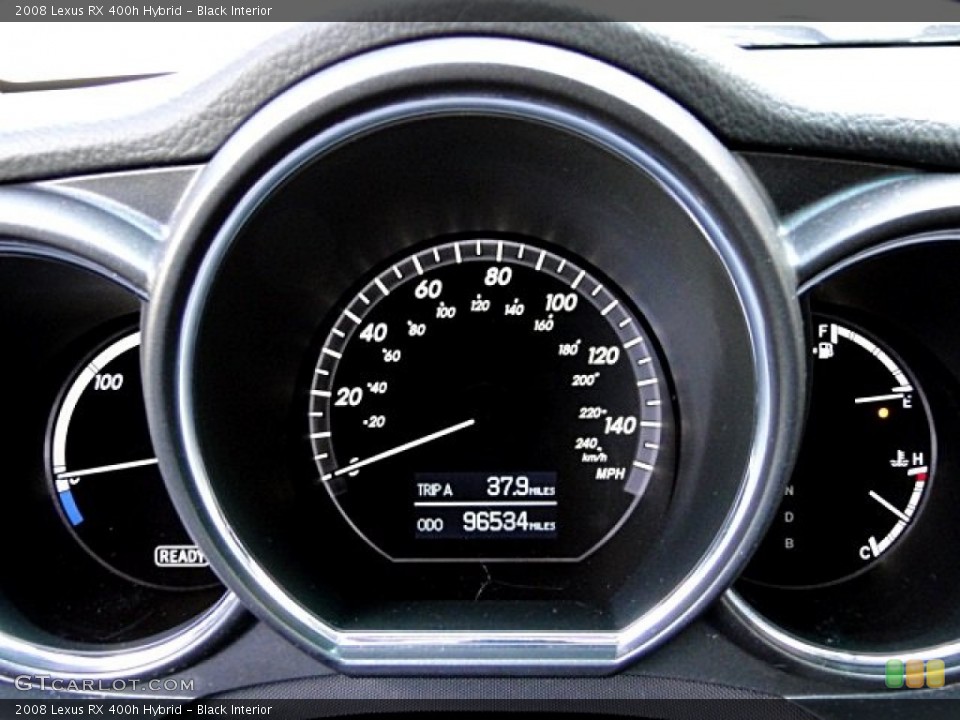 Black Interior Gauges for the 2008 Lexus RX 400h Hybrid #97231761