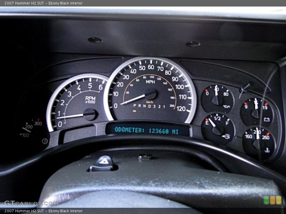 Ebony Black Interior Gauges for the 2007 Hummer H2 SUT #97232326