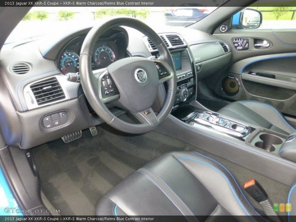 XKR-S Warm Charcoal/Reims Blue Contrast 2013 Jaguar XK Interiors