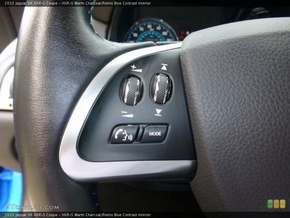 XKR-S Warm Charcoal/Reims Blue Contrast Interior Controls for the 2013 Jaguar XK XKR-S Coupe #97233031