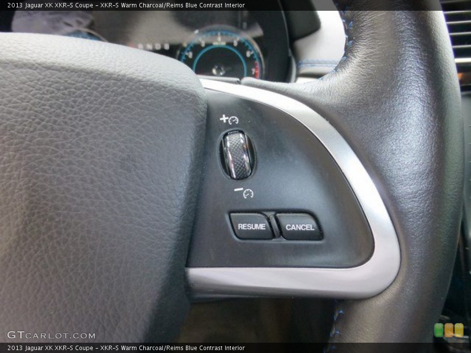 XKR-S Warm Charcoal/Reims Blue Contrast Interior Controls for the 2013 Jaguar XK XKR-S Coupe #97233070