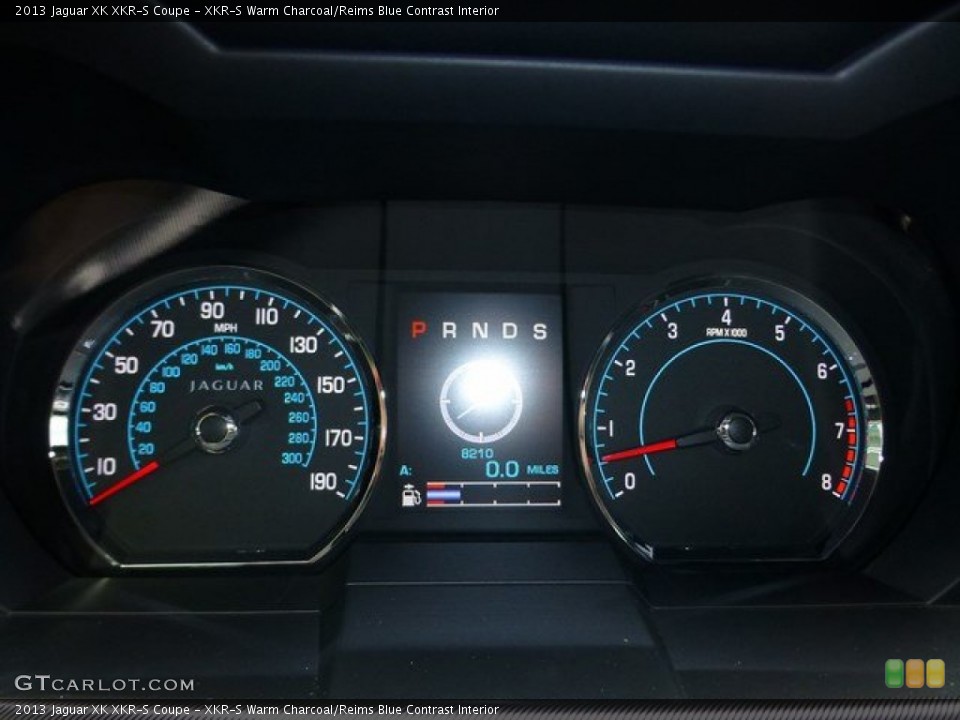 XKR-S Warm Charcoal/Reims Blue Contrast Interior Gauges for the 2013 Jaguar XK XKR-S Coupe #97233112