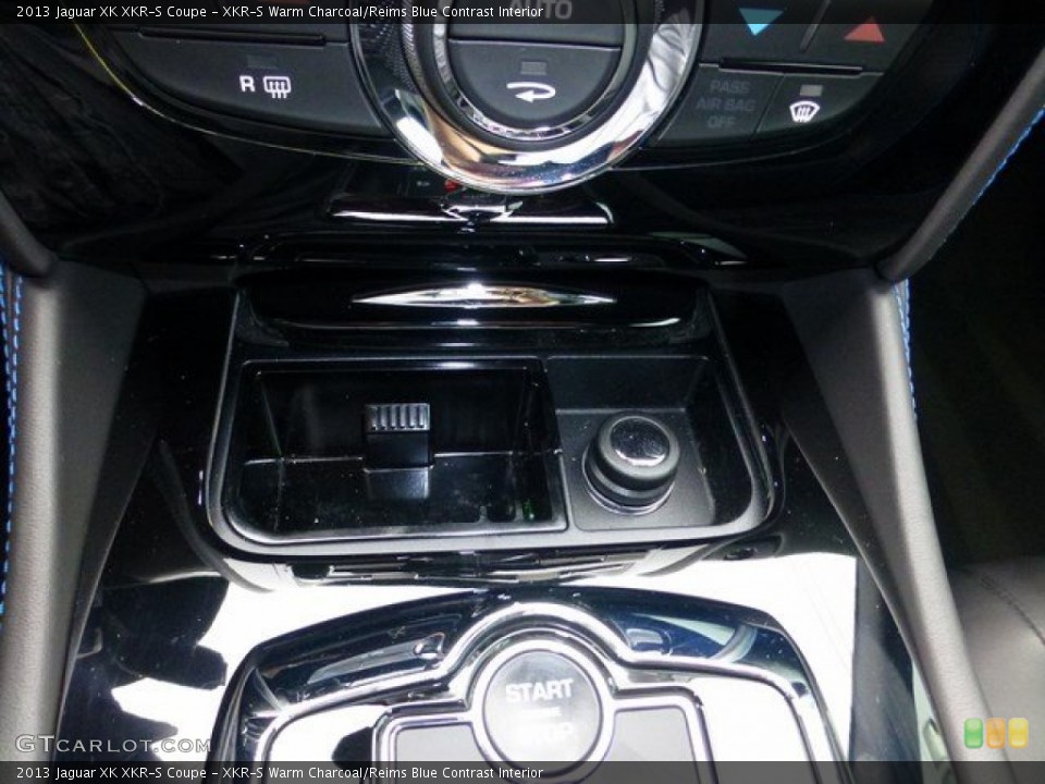 XKR-S Warm Charcoal/Reims Blue Contrast Interior Controls for the 2013 Jaguar XK XKR-S Coupe #97233238