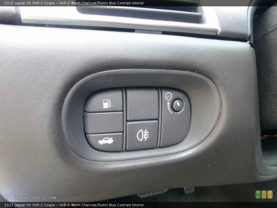 XKR-S Warm Charcoal/Reims Blue Contrast Interior Controls for the 2013 Jaguar XK XKR-S Coupe #97233520