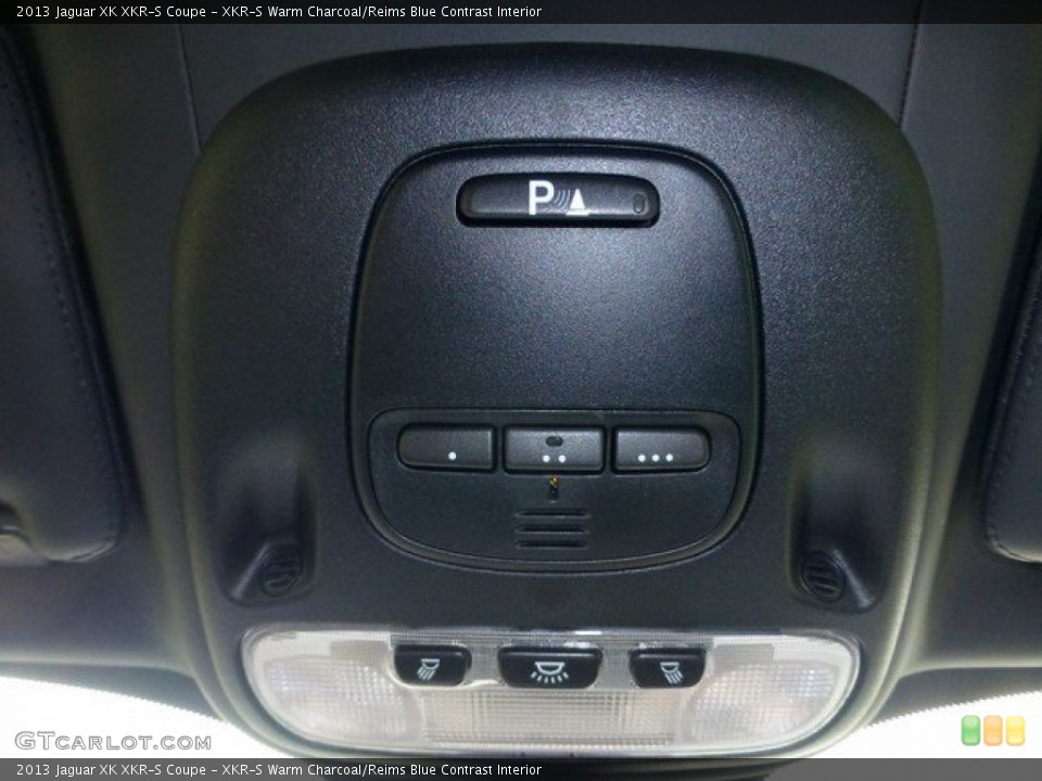 XKR-S Warm Charcoal/Reims Blue Contrast Interior Controls for the 2013 Jaguar XK XKR-S Coupe #97233580