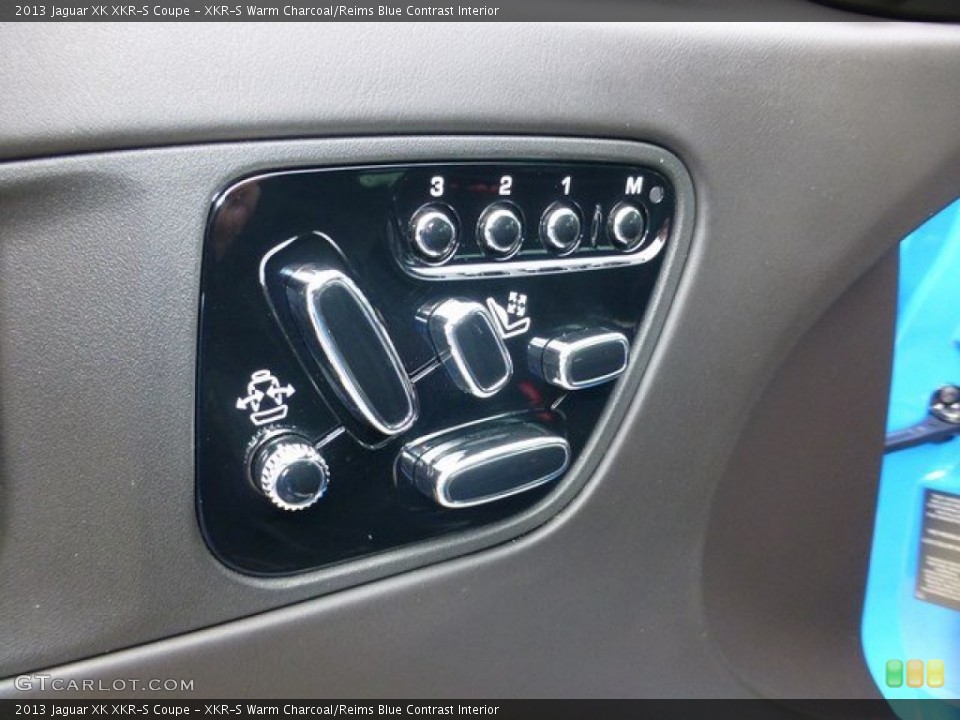 XKR-S Warm Charcoal/Reims Blue Contrast Interior Controls for the 2013 Jaguar XK XKR-S Coupe #97233643