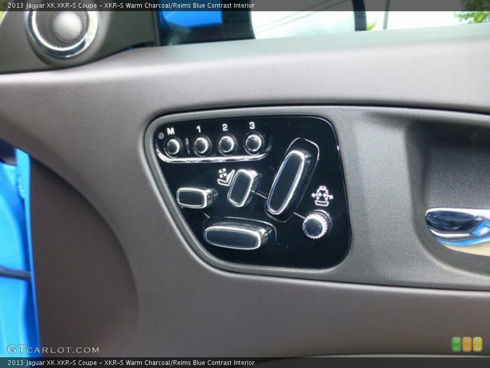 XKR-S Warm Charcoal/Reims Blue Contrast Interior Controls for the 2013 Jaguar XK XKR-S Coupe #97233679