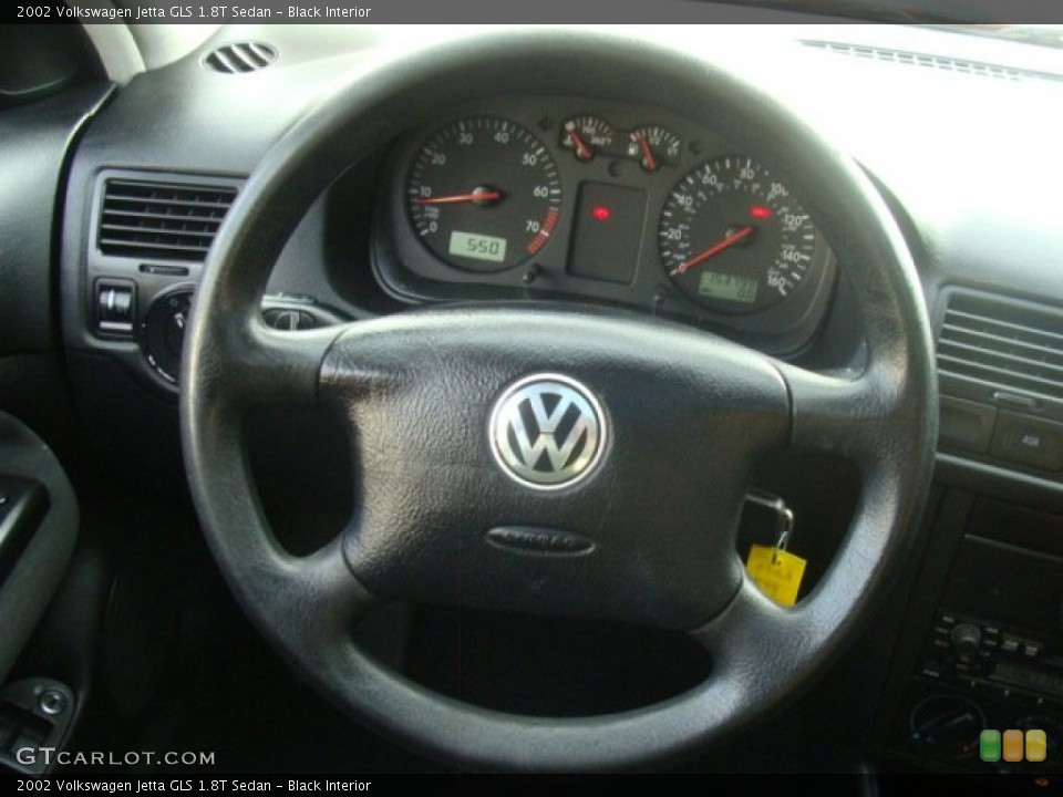 Black Interior Steering Wheel for the 2002 Volkswagen Jetta GLS 1.8T Sedan #97250131