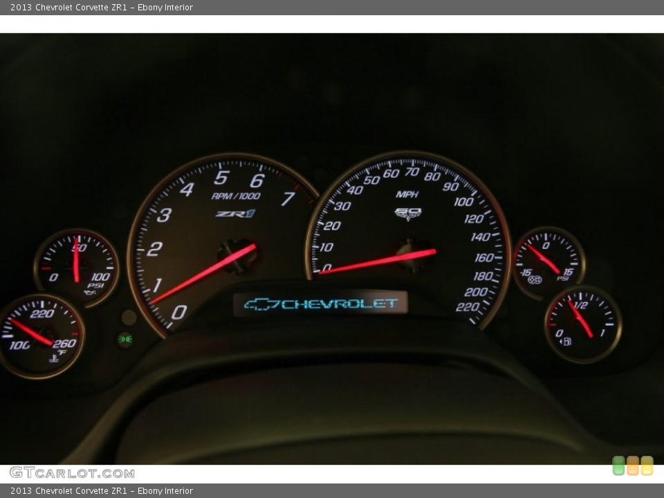 Ebony Interior Gauges for the 2013 Chevrolet Corvette ZR1 #97252088