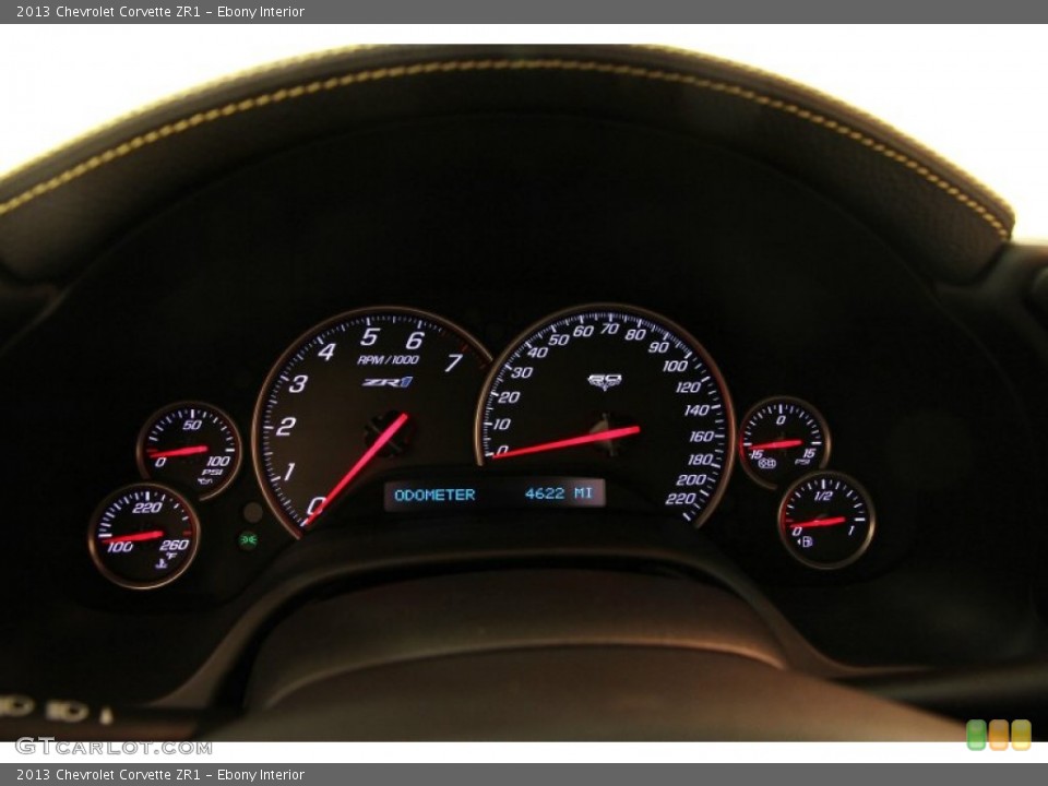 Ebony Interior Gauges for the 2013 Chevrolet Corvette ZR1 #97252111