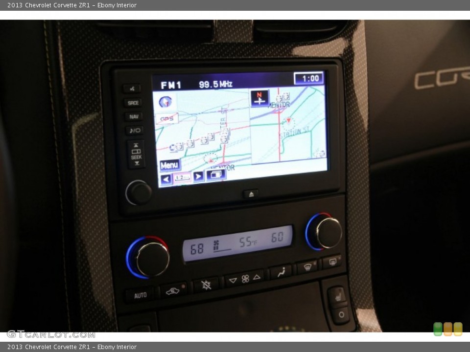 Ebony Interior Navigation for the 2013 Chevrolet Corvette ZR1 #97252195
