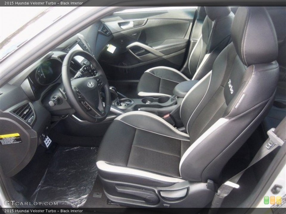 Black Interior Front Seat for the 2015 Hyundai Veloster Turbo #97252498