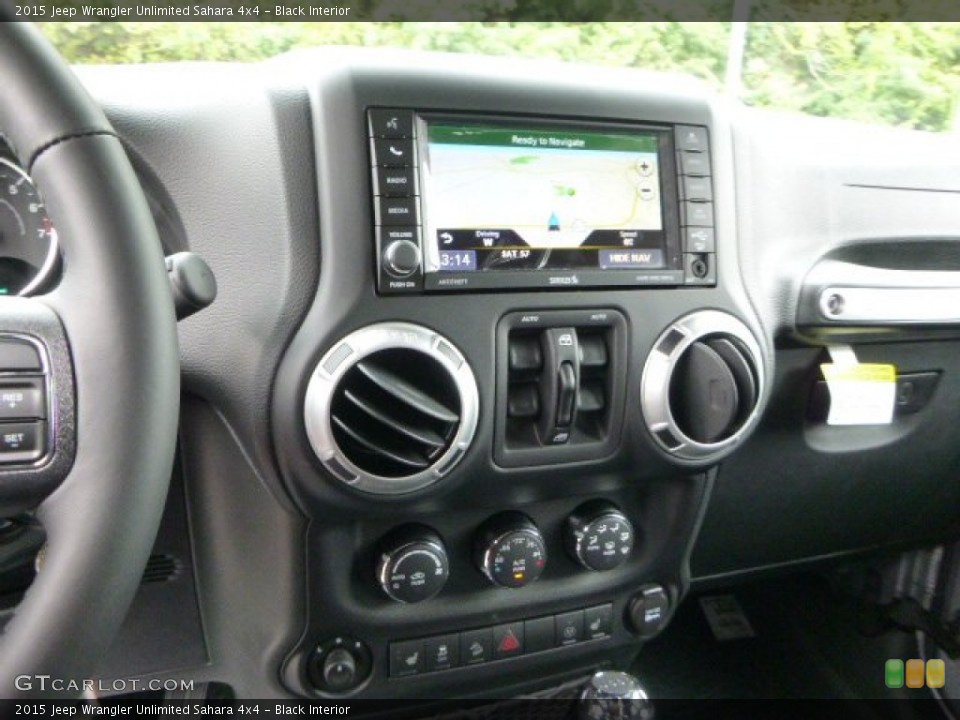 Black Interior Controls for the 2015 Jeep Wrangler Unlimited Sahara 4x4 #97253136