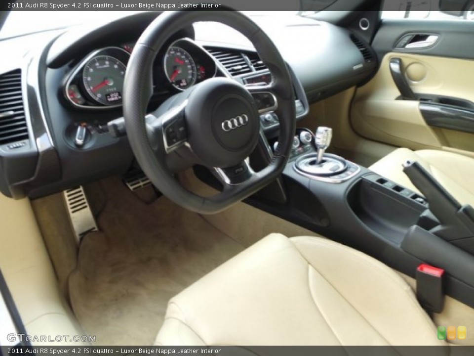 Luxor Beige Nappa Leather Interior Prime Interior for the 2011 Audi R8 Spyder 4.2 FSI quattro #97257469