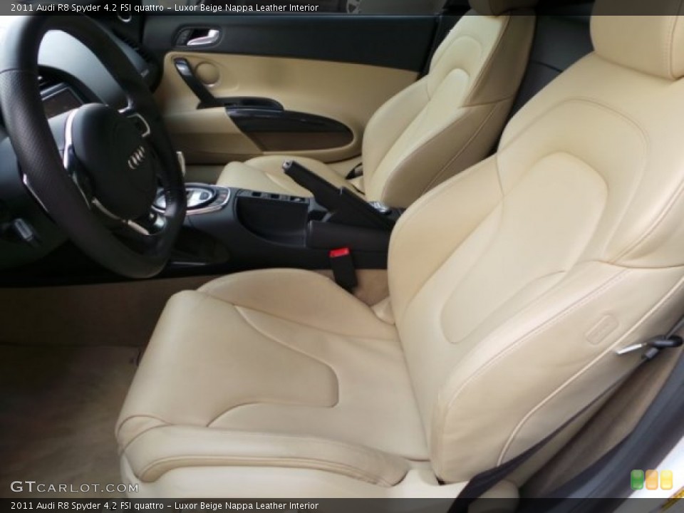 Luxor Beige Nappa Leather Interior Front Seat for the 2011 Audi R8 Spyder 4.2 FSI quattro #97257490