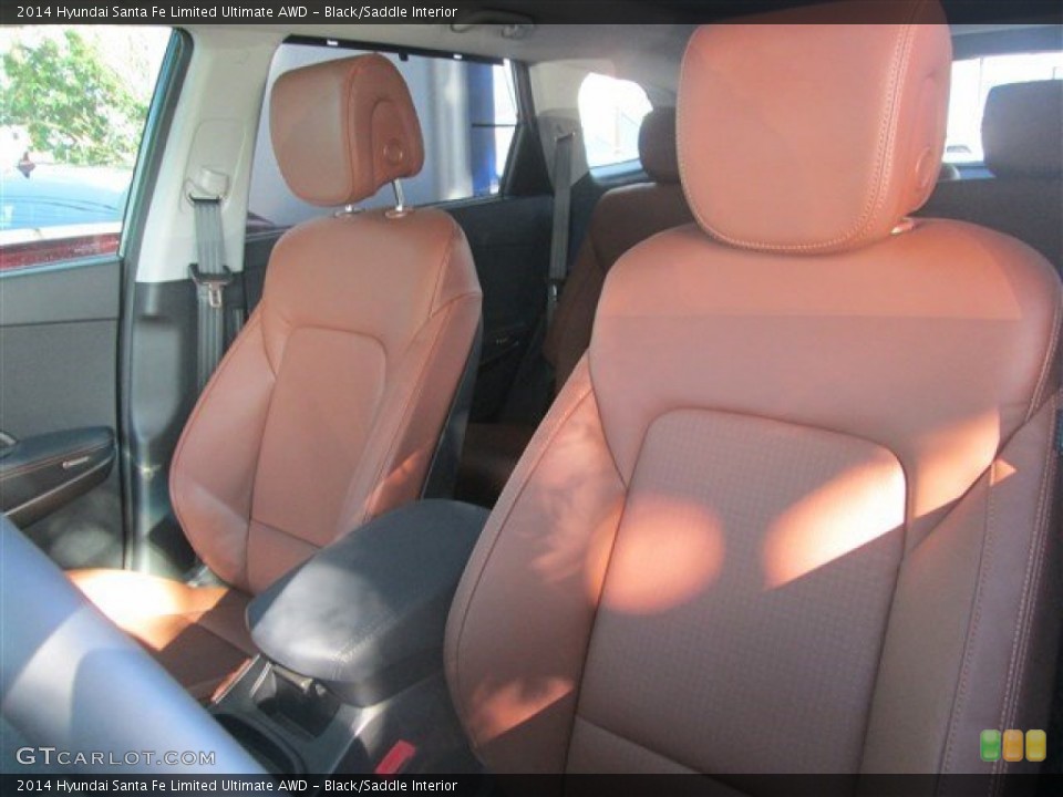 Black/Saddle Interior Front Seat for the 2014 Hyundai Santa Fe Limited Ultimate AWD #97258451
