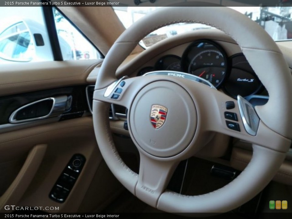 Luxor Beige Interior Steering Wheel for the 2015 Porsche Panamera Turbo S Executive #97260916