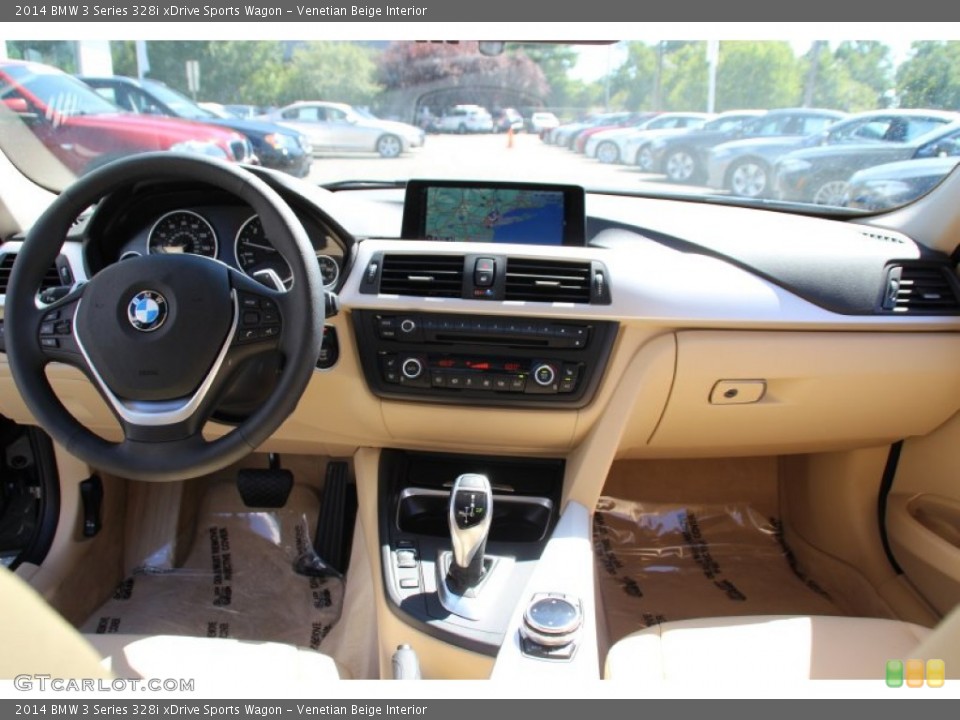 Venetian Beige Interior Dashboard for the 2014 BMW 3 Series 328i xDrive Sports Wagon #97263232