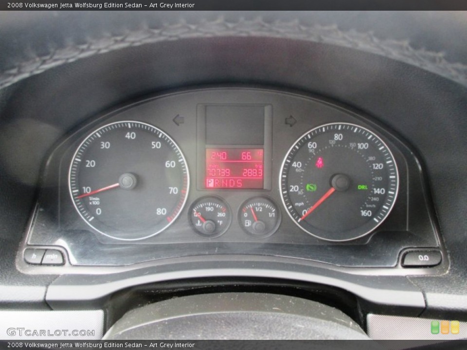 Art Grey Interior Gauges for the 2008 Volkswagen Jetta Wolfsburg Edition Sedan #97267072
