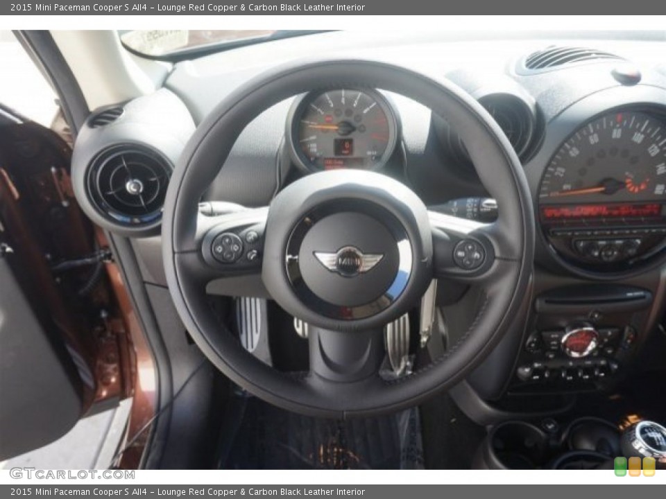 Lounge Red Copper & Carbon Black Leather Interior Steering Wheel for the 2015 Mini Paceman Cooper S All4 #97269850