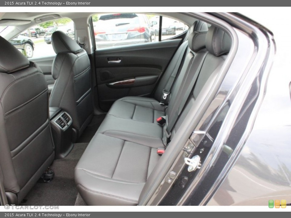 Ebony Interior Rear Seat for the 2015 Acura TLX 2.4 Technology #97273408