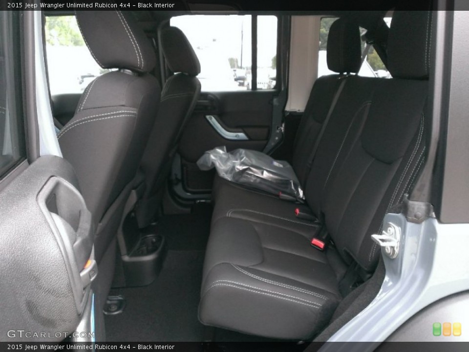 Black Interior Rear Seat for the 2015 Jeep Wrangler Unlimited Rubicon 4x4 #97285407