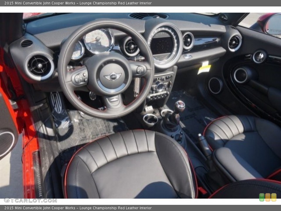 Lounge Championship Red Leather 2015 Mini Convertible Interiors