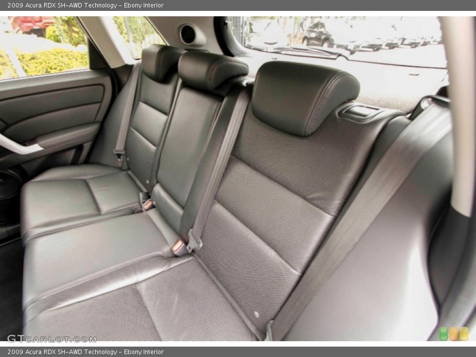 Ebony Interior Rear Seat for the 2009 Acura RDX SH-AWD Technology #97296559