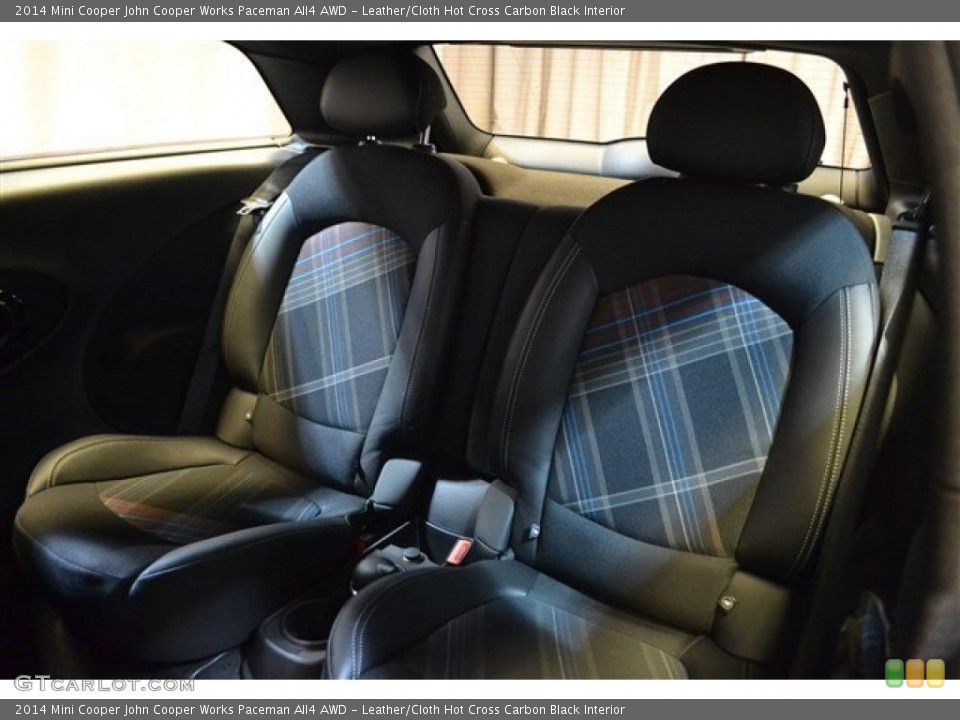 Leather/Cloth Hot Cross Carbon Black Interior Rear Seat for the 2014 Mini Cooper John Cooper Works Paceman All4 AWD #97297255
