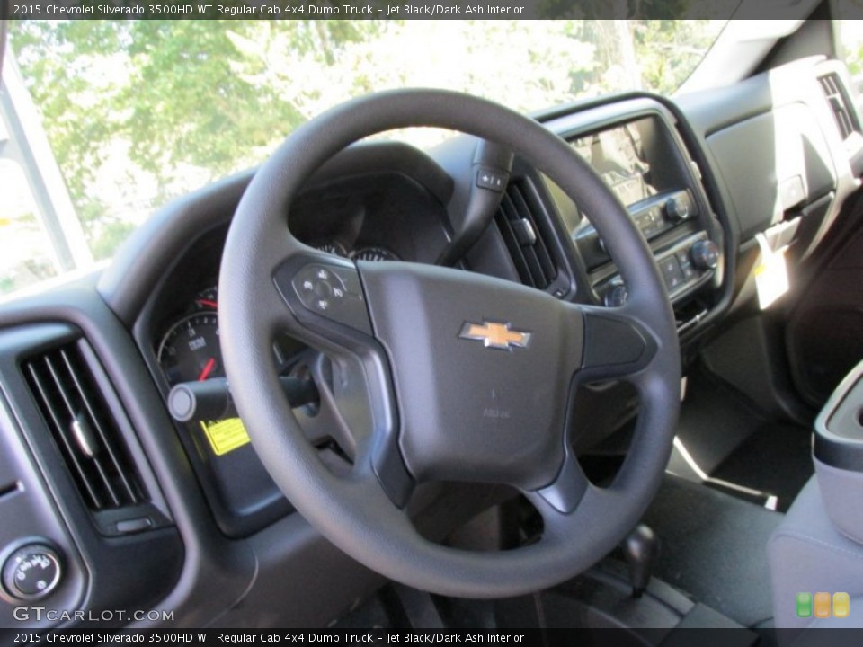 Jet Black/Dark Ash Interior Steering Wheel for the 2015 Chevrolet Silverado 3500HD WT Regular Cab 4x4 Dump Truck #97299949