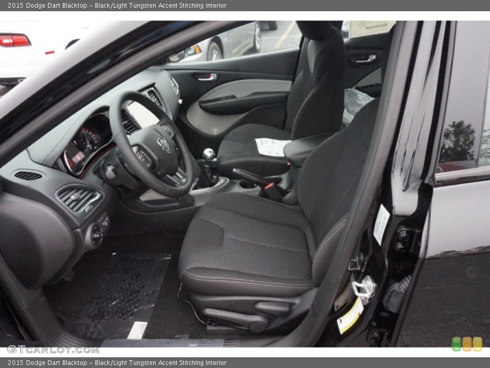 Black/Light Tungsten Accent Stitching Interior Photo for the 2015 Dodge Dart Blacktop #97300642