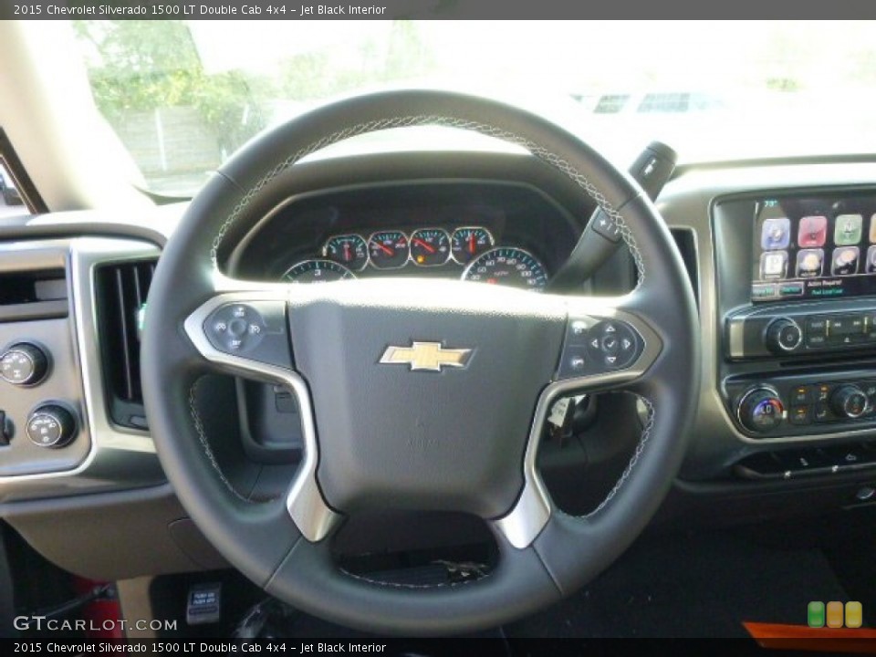 Jet Black Interior Steering Wheel for the 2015 Chevrolet Silverado 1500 LT Double Cab 4x4 #97304485