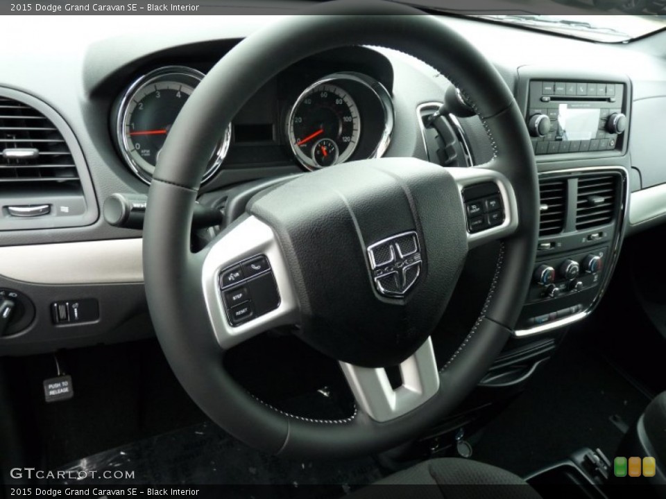 Black Interior Steering Wheel for the 2015 Dodge Grand Caravan SE #97317544
