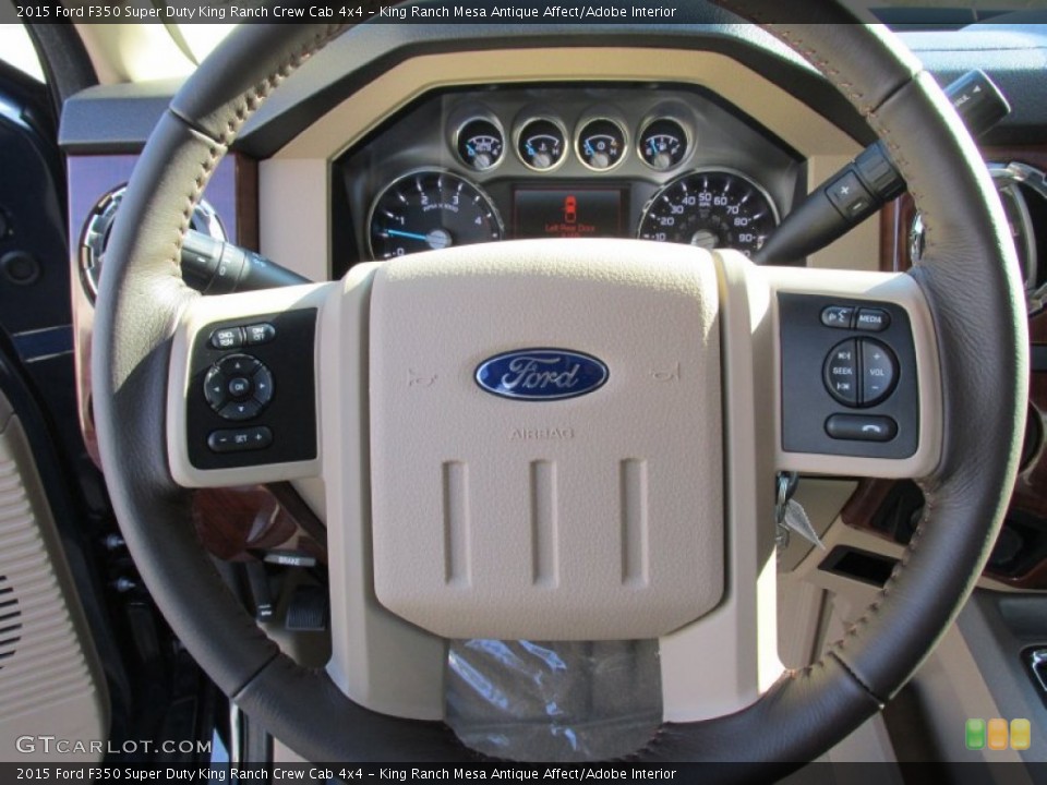 King Ranch Mesa Antique Affect/Adobe Interior Steering Wheel for the 2015 Ford F350 Super Duty King Ranch Crew Cab 4x4 #97317859