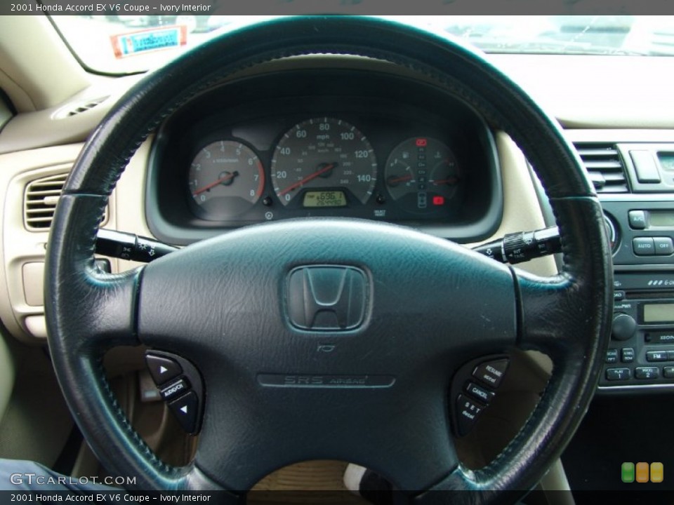 Ivory Interior Steering Wheel for the 2001 Honda Accord EX V6 Coupe #97323909