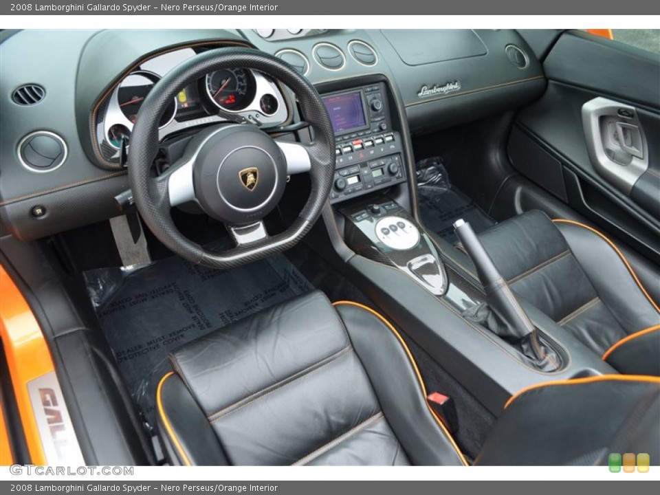 Nero Perseus/Orange Interior Photo for the 2008 Lamborghini Gallardo Spyder #97329516