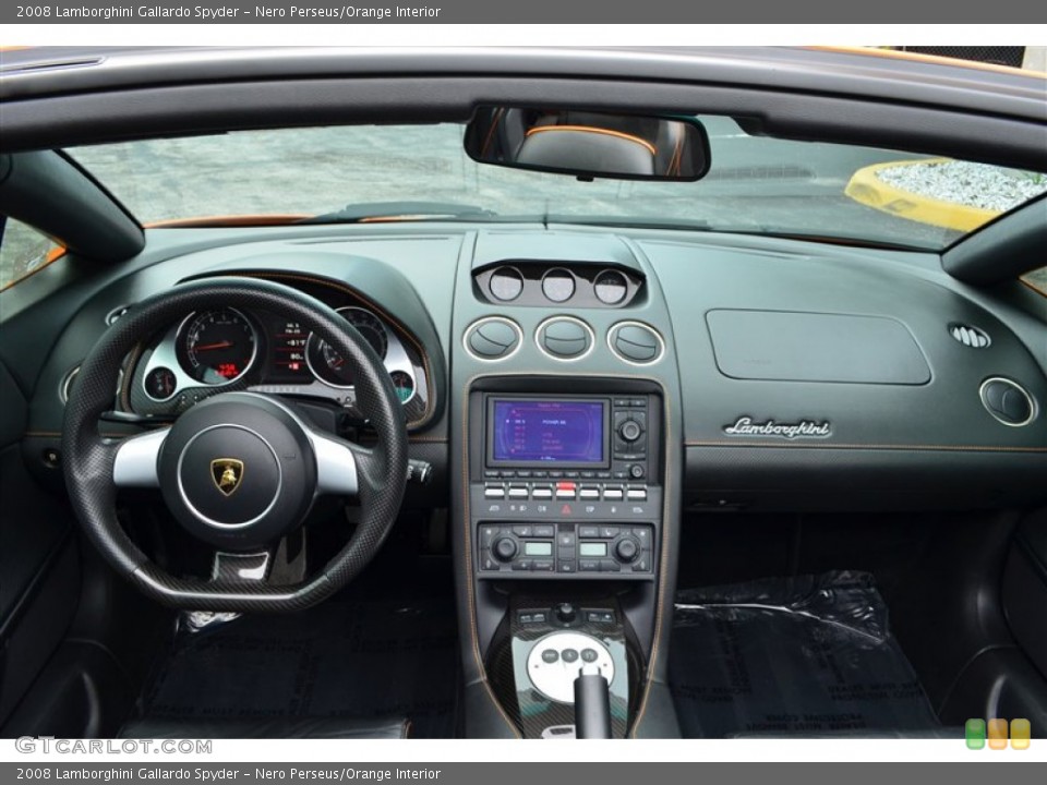 Nero Perseus/Orange Interior Dashboard for the 2008 Lamborghini Gallardo Spyder #97329558