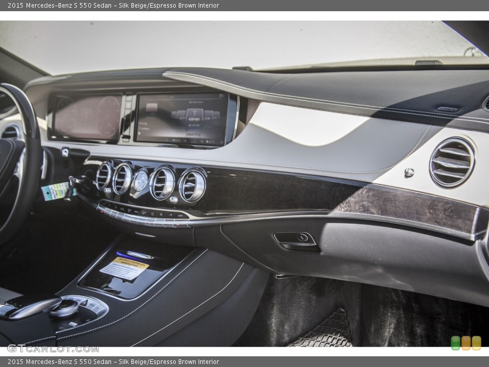 Silk Beige/Espresso Brown Interior Dashboard for the 2015 Mercedes-Benz S 550 Sedan #97331748