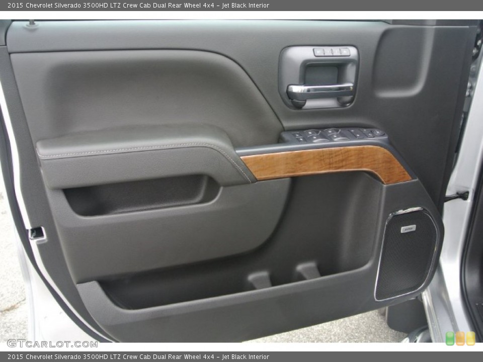 Jet Black Interior Door Panel for the 2015 Chevrolet Silverado 3500HD LTZ Crew Cab Dual Rear Wheel 4x4 #97342293