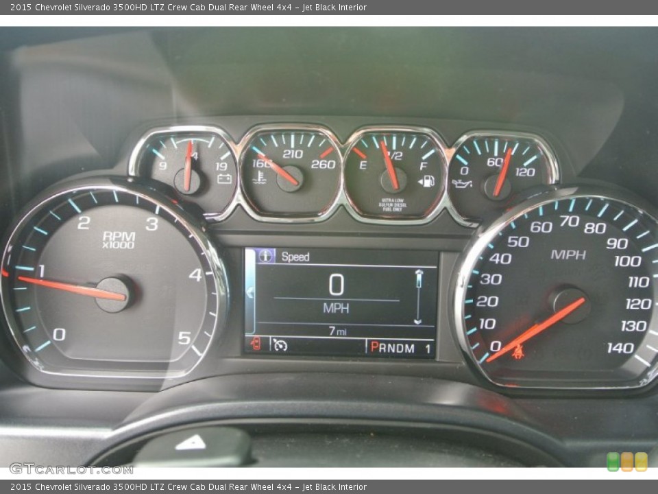 Jet Black Interior Gauges for the 2015 Chevrolet Silverado 3500HD LTZ Crew Cab Dual Rear Wheel 4x4 #97342437