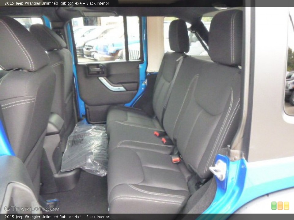 Black Interior Rear Seat for the 2015 Jeep Wrangler Unlimited Rubicon 4x4 #97344999